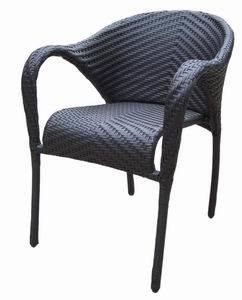 All-Weather Wicker Garden Chair with Arms