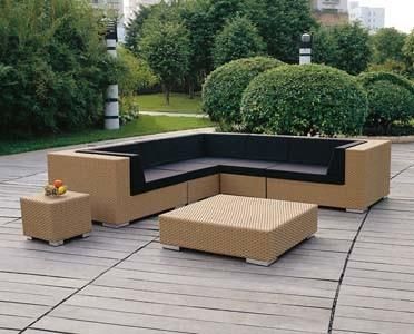 Poly Rattan Sofa Corner Set for Outdoor Furniture