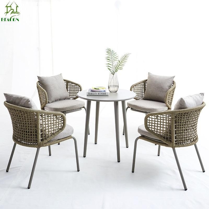 Waterproof Simple Garden Furniture Aluminum Patio Table Set