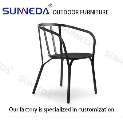 All-Aluminum End Table with Double Sofa and Tarpaulin Cushion