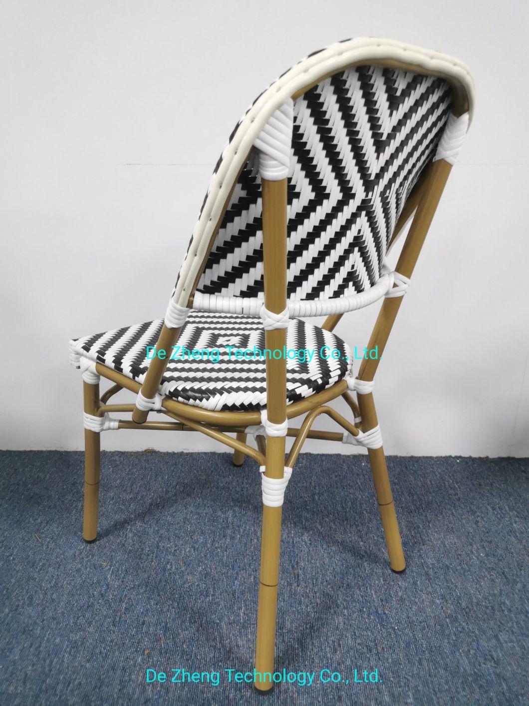 Garden Furniture Balcony Bistro Chair Restaurant PE Rattan Chair Outdoor Dining Chair