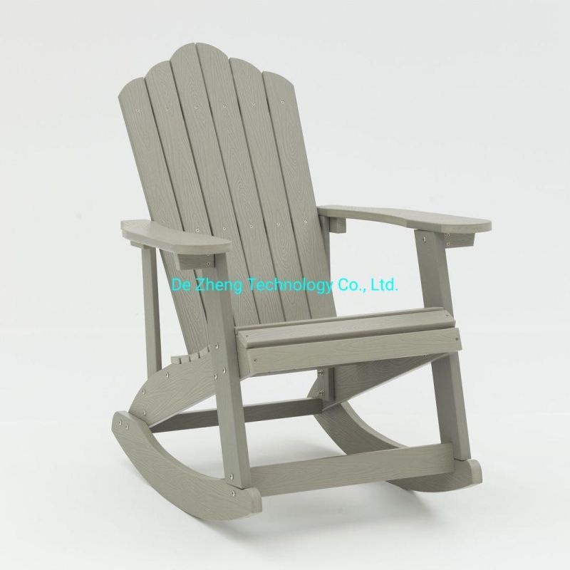 High Quality Beach Plastic Wood Balcony Rocking Chair Outdoor Adirondack Rocking Chair