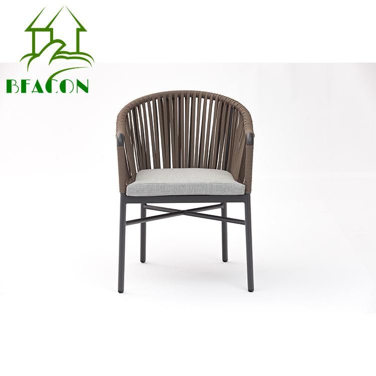 Aluminum Garden Rope Woven Chair Outdoor Handwoven Chair