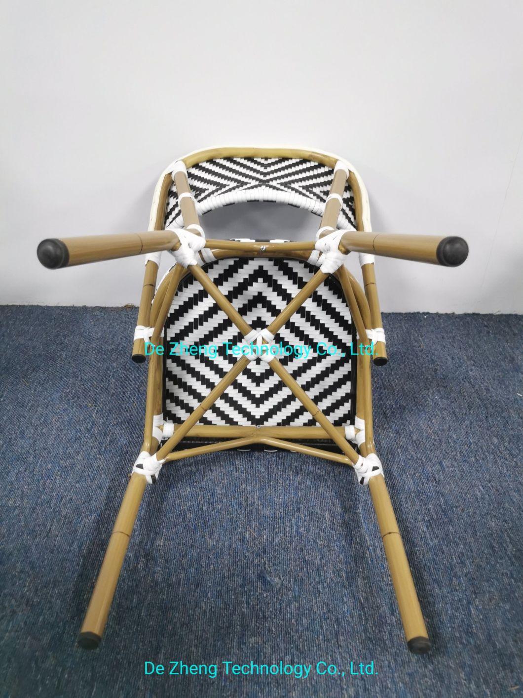 Garden Furniture Balcony Bistro Chair Restaurant PE Rattan Chair Outdoor Dining Chair