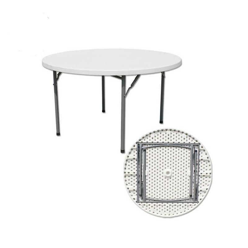 60 Inch Round Portable Outdoor Events White Plastic Folding Table