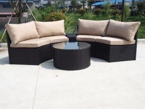Modern Rattan Furniture Outdoor Garden Wicker Patio Leisure Round Sofa Set