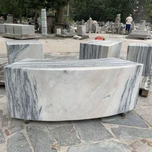 Different Designs Hot Selling Modern Furniture Stone Garden Curved Bench