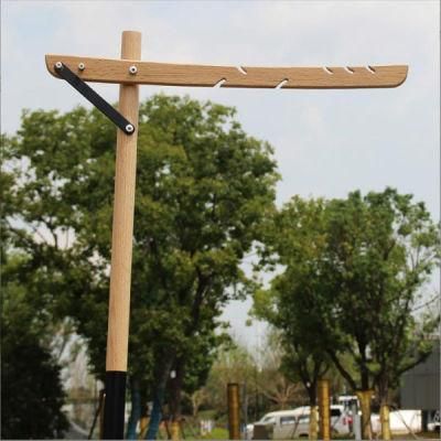 Wholesale Outdoor Adjustable Beech Wood Light Holder Wooden Light Stand
