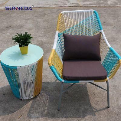 Simple Modern Style Creative Aluminum Frame Outdoor Backrest Chair Set