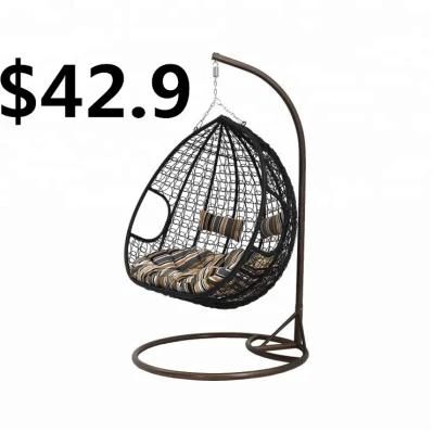 Outdoor Ergonomic Swivel Modern Garden Leisure Rattan Egg Swing Chair