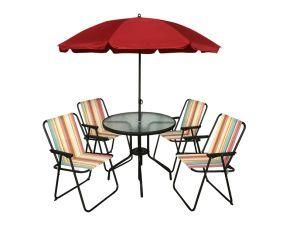 Garden Table 6PCS Set Folding Chair Outdoor Party Dinner Sun Chair