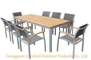 Garden Table / Contemporary / Teak / Aluminum/Textilene/Patio Furniture