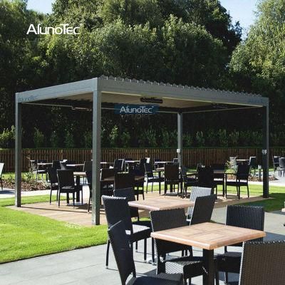 Customized Modern Motorized Louvered Roof Pergolas Automatic Modern Aluminum Pergola Electric Motorized Outdoor Awning