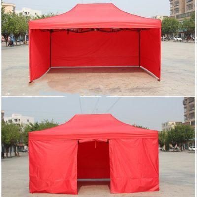 Stall Tent with Roman Transparent Window, Portable Pop up Gazebo for Outdoor Activities, Sidewalk Portable Tent Esg17599