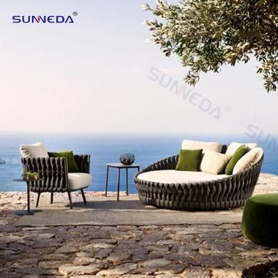 Round Daybed Day Bed Rope Outdoor Sunbed Furniture Sofa Bed