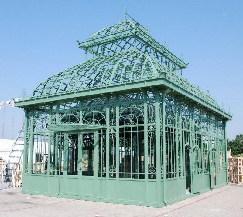 Iron Gazebo with Swings Garden Decoration