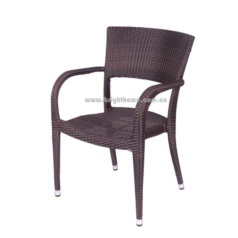 Popular Aluminium Frame PE Rattan Weaving Outdoor Arm Chair