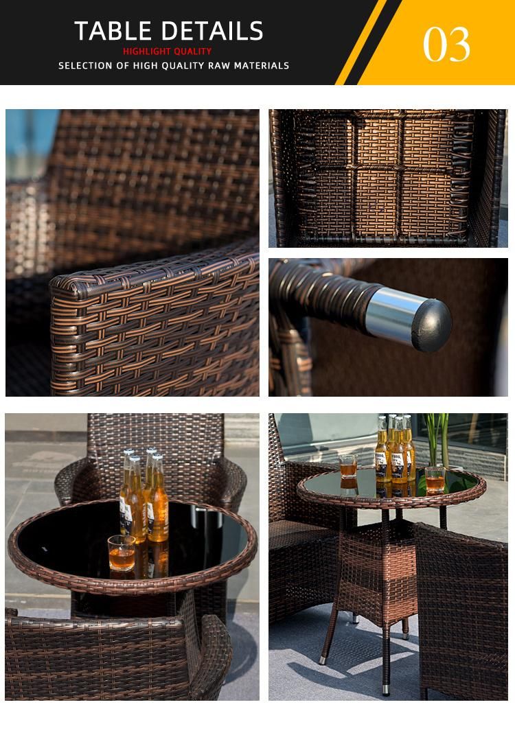 Terrace Pastoral Style Villa Courtyard Garden Outdoor Rattan Chair Furniture