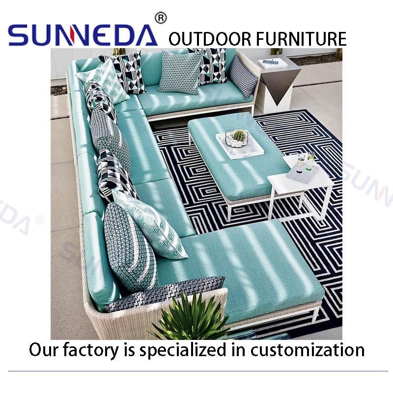 Patio Garden Modern Corner Sofa Luxurious Modular Sofa Bed Furniture