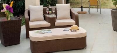 Leisure Two-Seats Wicker Sofa with MID Table (WF-060004)