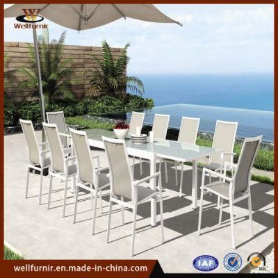 2018 Garden Mesh Fabric Textilene Outdoor Aluminum Dining Furniture (MY-528)