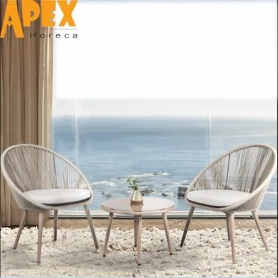 Outdoor Garden Balcony Bistro Furniture Rattan Woven Rope Chair Wholesale