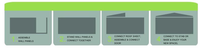 Cheap Galvanized Steel Zinc Double Door Gable Roof 6X4 Feet Metal Shed for Outdoor Use Rdsa6X4-Z2