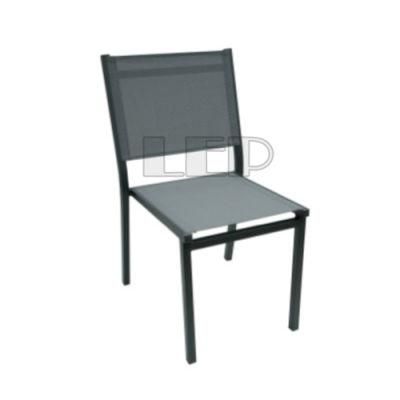 2022 Modern Aluminum Textilene Armless Chair Patio Furniture