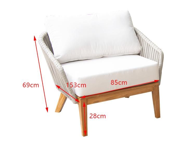 Metal Modern Darwin China Lounge Wood Teak Modular Set Outdoor Sofa New