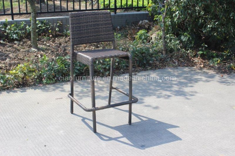 Stackable Bistro Garden Patio PE Rattan Bar Chair Outdoor Furniture