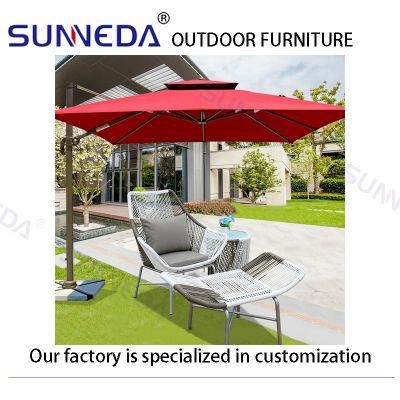 New Style Comfortable Soft Cushion Wicker Rattan Vine Outdoor Chair Set