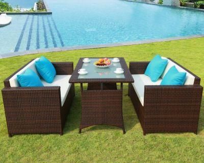 New Patio Lounge Outdoor Garden Rattan Sofa Dining Furniture