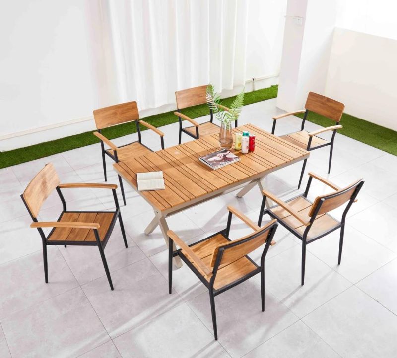 Balcony New Aluminum Metal Furniture Design Luxury Outdoor Dining Sets Garden Furniture Patio Chair Set