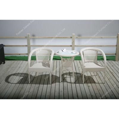 Classic Aluminum Outdoor Furntiure PE Cane Garden Set with Coffee Table and Chairs
