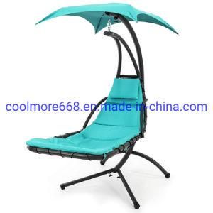Top Selling Hanging Helicopter Dream Lounger Blue Chair Arc Stand Swing Hammock Chair Canopy Tan