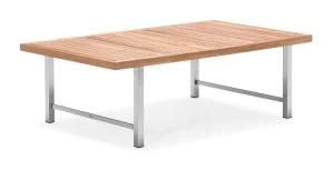 Teak Garden Coffee Table with Stainless Steel Legs