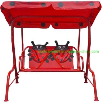 Kids Patio Swing Bench Children Porch Swing Chair 2 Seater with Canopy Kids Swing Chair