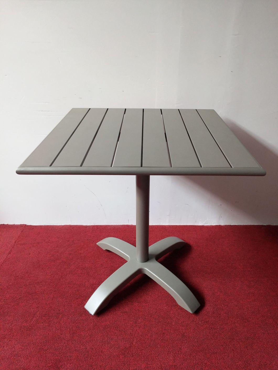 Hot Sell Colorful Customize Logo Ads Outdoor Garden Aluminum Dining Bistro Table