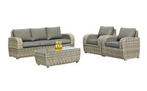 Outdoor Garden Rattan Wicker Furniture Luxury Conversation Sofa Set