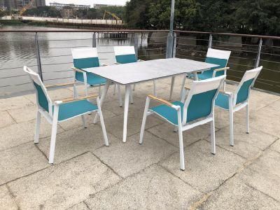 OEM Metal Customized Foshan Best Sets White Outdoor Dining Set
