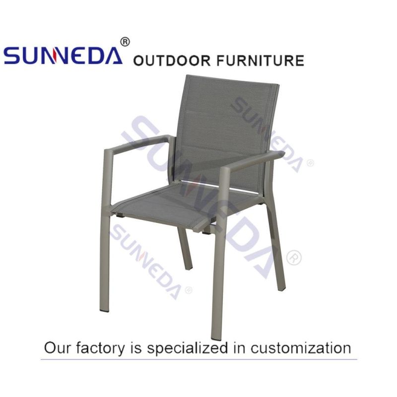 Outdoor Garden Rattan Luxury Chair Aluminum Dining Table and Chair Set for Many People
