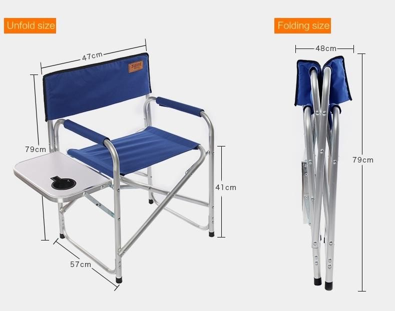 Foldable Director Camping Folding Chair with Ice Bag