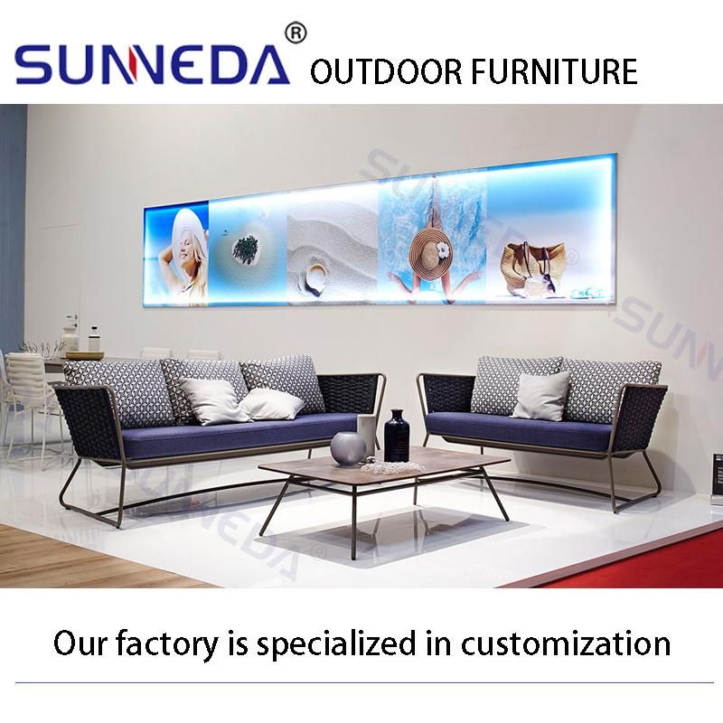 Eco-Friendly Outdoor Aluminum Sofa Set with Waterproof & Back Cushion