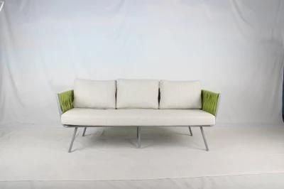 Aluminum Frame Powder Coating Rope Weaving Garden Sofa Outdoor Furniture with Cushion