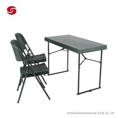 Military Outdoor Traveling Security Steel Folding Foldable Table