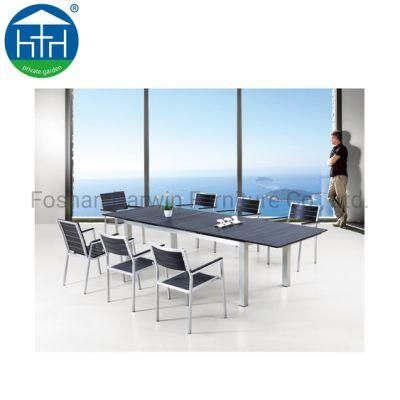 Outdoor Garden Poly Furniture of Extensible Table and Chair