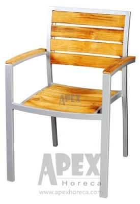 Aluminum Teak Wood Chair Garden Furniture Outdoor Wood Chair