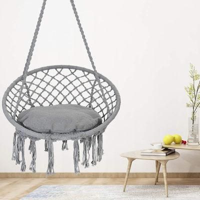 Macrame Hanging Swing Hammock Hanging Chair with Round Frame