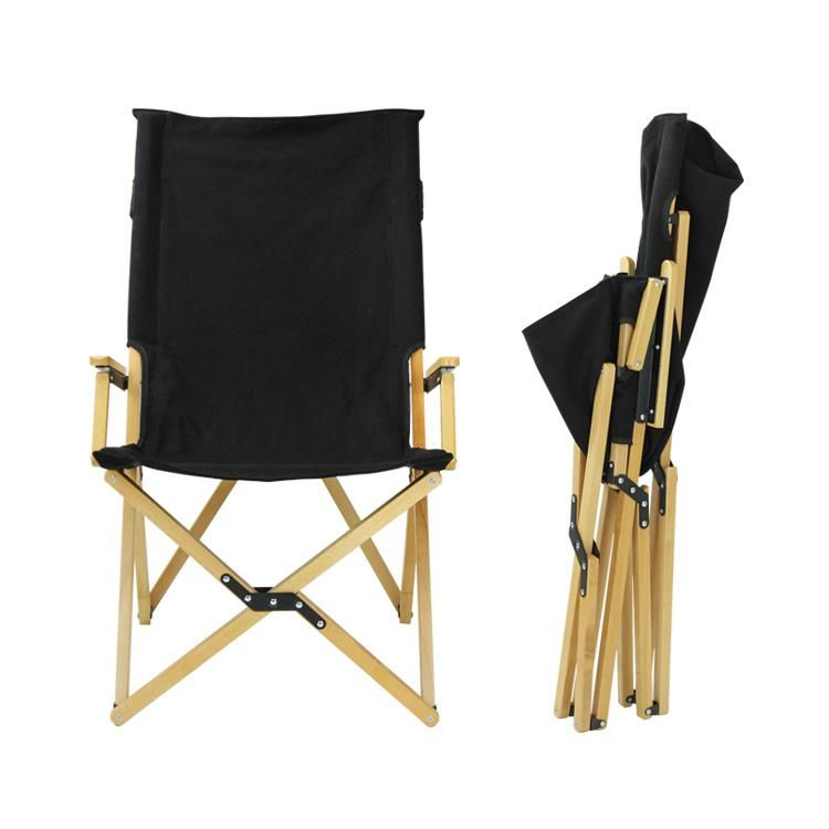 New Style Middle Size Wooden Camping Folding Chair