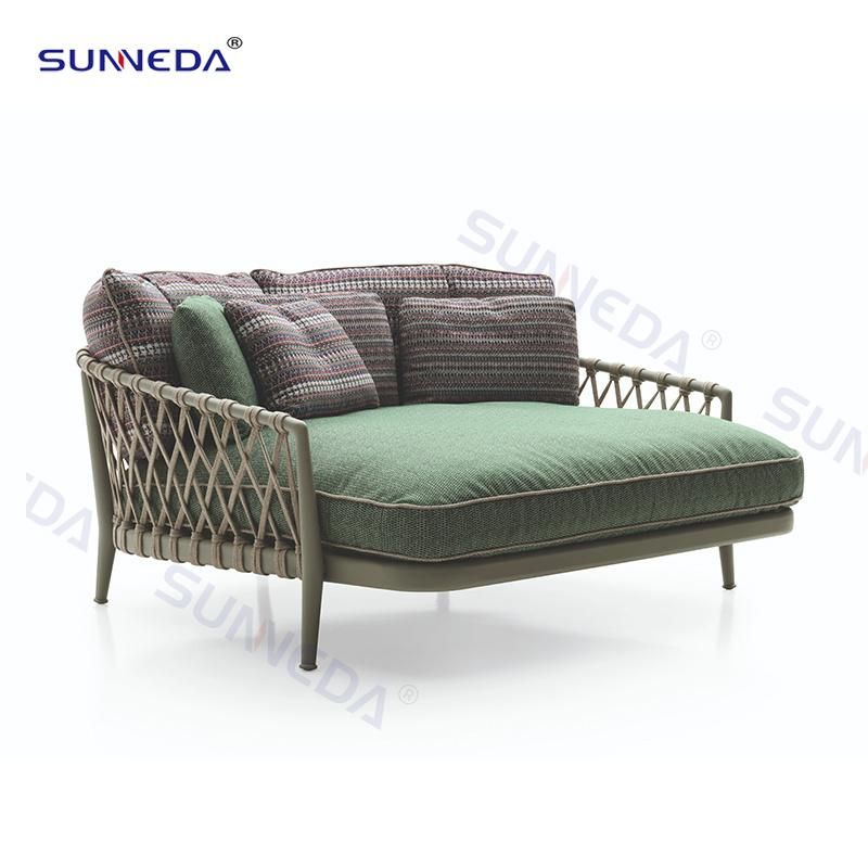 Leisure Patio Sofa Bed Aluminum Garden Daybed Outdoor Furniture